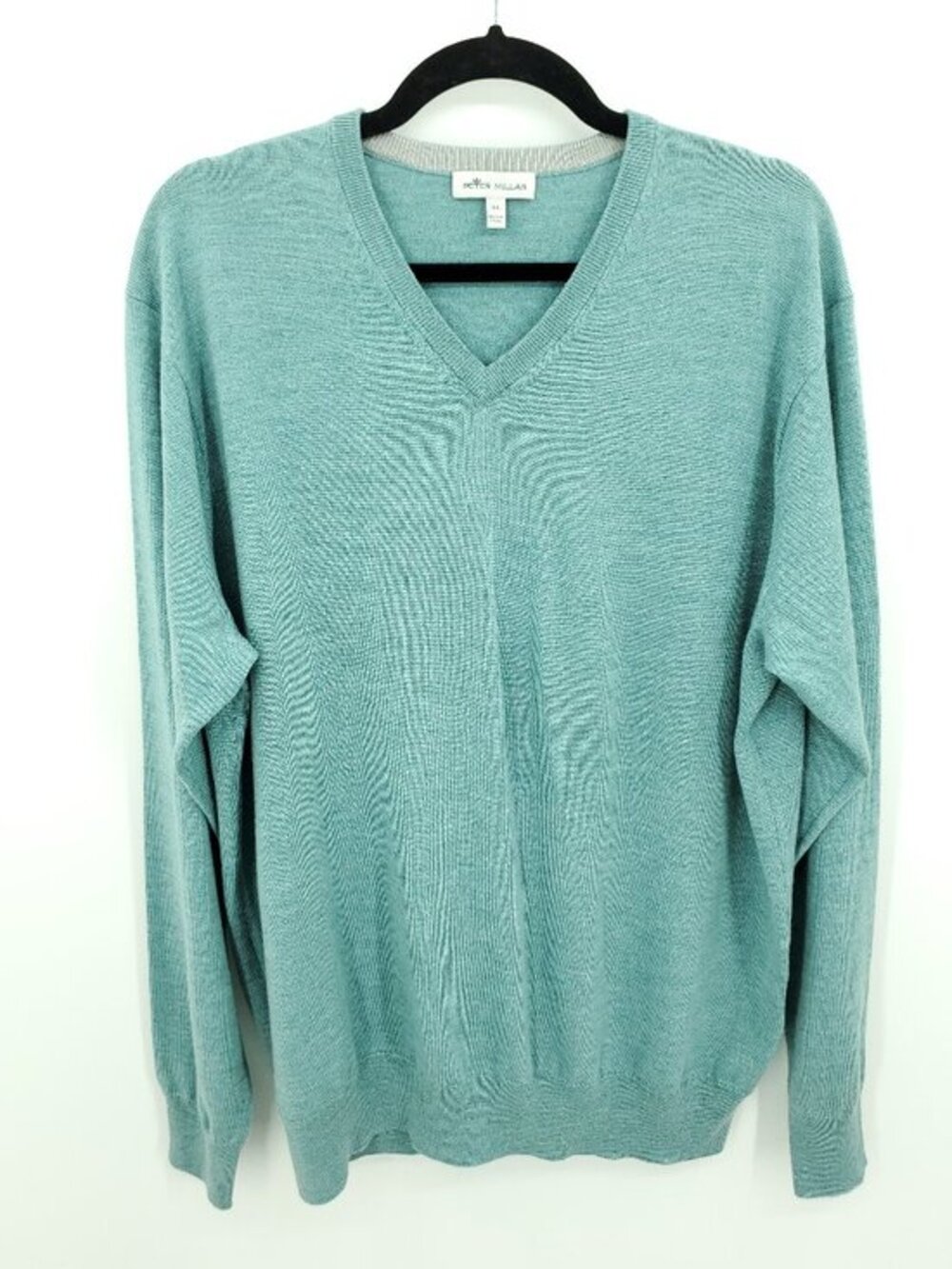 Men's Peter Millar Crown Soft Merino-Silk V-Neck Sweater XL Turquoise/Aqua